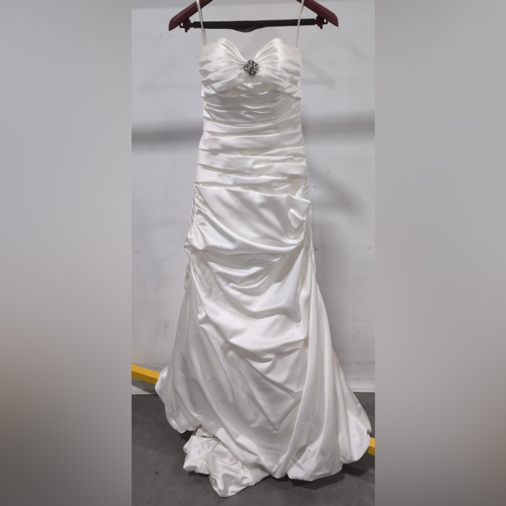 Mori Lee White Satin Wedding Gown